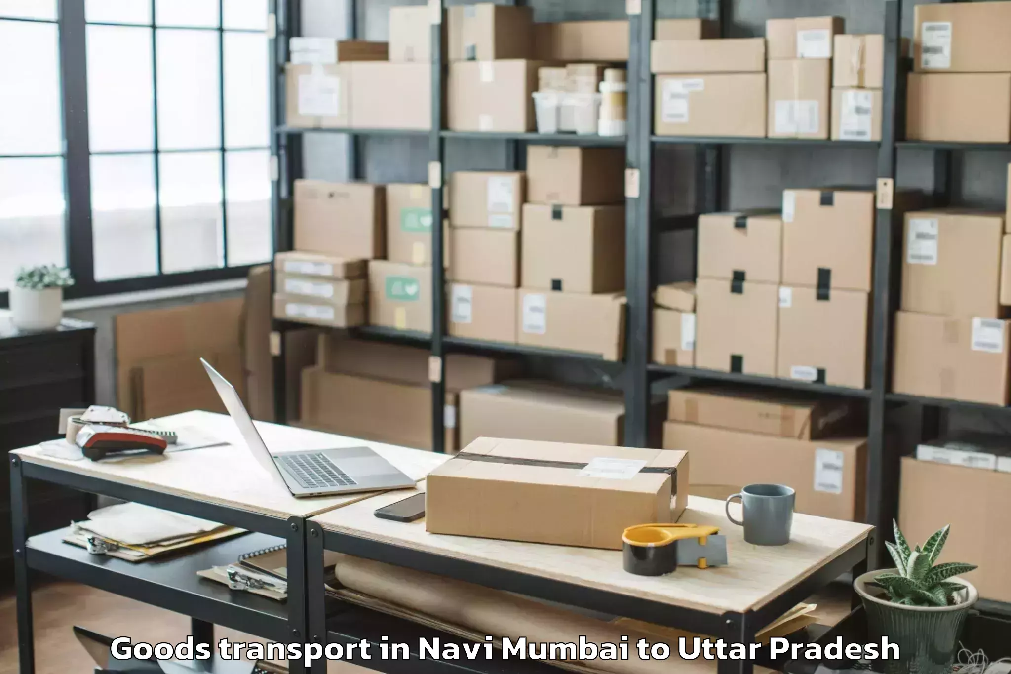 Trusted Navi Mumbai to Kasganj Goods Transport